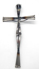 Vintage Brutalist Crucifix Abstract Metal Wall Cross Mid Century Modern