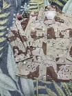 Vtg 90s Chocolate Chip Camo Military Button Up Jacket Medium Short Usa Army