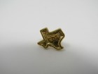 Vintage Eds Electronic Data Systems Texas State Shape Lapel Pin Gold Tone Promo