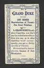 C1904 T34 Grand Duke Tobacco Card Art Series Paintings Mouthpiece Cigarettes  3