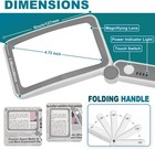 Rechargeable Magnifying Glass With Light For Reading  5x Large Page Magnifier Wi
