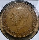 1935 Penny Great Britain George V - Actual Coin Shown - Free Shipping Inv 233