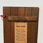 Rare Vintage 1950s Wood Cover  him Book  - A Dating Book Personal Diaries
