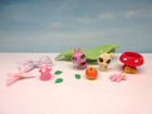 Littlest Pet Shop  262 628 728 T25 Pink Purple Peach Mom Rare Teensie Snail Lot