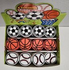 Vintage Bensia Sports  baseball- Basketball- Soccer  32 Pencil Sharpeners W box