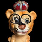 Vtg Davar Lion Scissor Pin Cushion Holder6 25 figurine Kitschy Retro Sewing Read