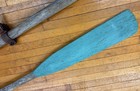 Antique Weathered Painted Wood Lake Pond Row Boat Oars Paddles W  Hardware 71 