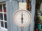 Vintage American Family 60 Lb  Hanging Scale Scoop Basket Antique White  Store