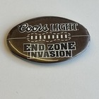 Coors Light Beer Football Themed Pinback Button Pin End Zone Invasion