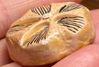 Unusual Distressed Flower Antique Vintage Button  1646