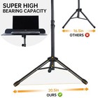 5 In 1 Folding Music Stand   Desktop Holder With Carrying Bag - Black