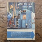 Vintage 1964 New York Worlds Fair Subway Map Nyc Transit Authority Blue Arrow