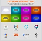 12pack Smart Rgb Recessed Lighting 6inch ultra-thin Canless Led Downlight    