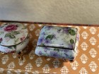  3  Miniature Trinket Boxes-purple Violets   Roses-hand Painted  gilded-lovely