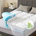 King Queen Dual Layer 4 In 2 In 1 Memory Foam Mattress Topper Breathable Cooling