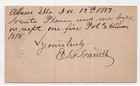 1883 Athens Il Patent Fancy Cancel On Ux7 Postal Card To Ohio Menard County
