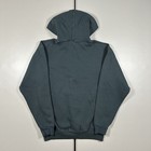 Vintage Russell Athletic Blank Full Zip Hoodie Sweatshirt Forrest Green Youth Lg