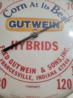 Vintage Gutwein Hybrids Advertising Thermometer     12  Jumbo Dial     Made In Usa