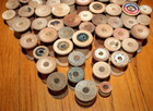 Antique   Vintage Lot Empty Wooden Sewing Thread Spools For Arts   Crafts
