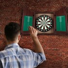 Trademark Poker 15-dg910 Dart Board Cabinet Set 18-inch Board 6 Steel-tip Darts