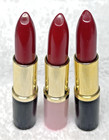 3 Vintage Hard Plastic Display Lipsticks 2 Black 1 Pink Base W Red 3 3 4 