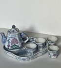 Vintage Chinese Porcelain Miniature Tea Set 7 Piece 4 75 Inch Teapot