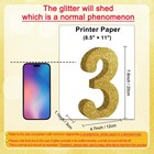 7 8 Inch Gold Glitter Number 3 Wooden Table Centerpieces Birthday Party Decor   