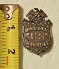 Antique Sterling Silver Deputy Us Marshall Badge - Obsolete - Law Enforcement