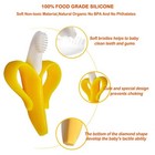 Banana Teether  Soothing Pain Relief Soft Silicone Train Baby Toothbrush  Tee   