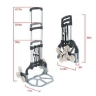 Folding Stair Climbing Cart 180lbs Aluminum Portable Hand Truck Dolly With Wheel