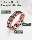 3x Copper Bracelet For Men Triple Ultra Strength Magnets  Masculine Design Pure