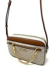 Michael Kors Jet Set Item Large East West Zip Chain Mk Crossbody Bag Vanilla