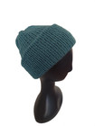 Handmade Double Thickness Knit Hat Brim Or Slouch Adult Unisex Beanie - Green