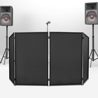 Dj Foldable Facade Portable Event Booth Panels Metal Frame Black