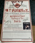 My Chemical Romance Signed Poster  og Band  Rare This Is Revenge Tour 2004 - Jsa