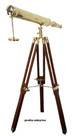 18  Nautical Brass Telescope Magnifier Optical Lens With Tripod Stand