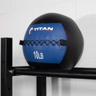 Titan Fitness 10 Lb Soft Leather Medicine Wall Ball  Color-coded Weight Ball