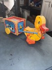 Vintage 1950s Fisher Price Musical Duck Pull Toy Missing Pull String