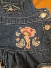 Rare Vintage Strawberry Shortcake Y2k Denim Overall Dress romper     12m 