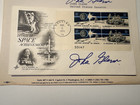 John Glenn Signed Stamp 1st Day Issue With Letter From Office