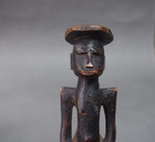 Good Small Mounted West African Tribal Art Senufo Carved Wooden Male Figure