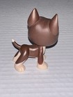 Littlest Pet Shop Great Dane  817 Brown Tan Hasbro Authentic 2009 Blue Dot Eyes