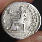 Emperor Vespasian Denarius 75ad Ancient Roman Empire Silver Coin Pax Peace