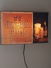 Vintage Olympia Gold Beer Sign Light Rare Advertising 1970 s 16 In X 21 In  