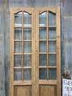Antique French Double Doors  41 5x100 5  10 Pane Glass  European Reclaimed G181