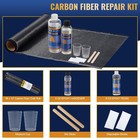 Carbon Fiber Repair Kit 5ft 12  Cloth Roll 8oz Resin 4oz Hardener Fibra De