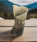 Vintage Handmade Art Pottery Free Form Vase Signed Faulkner    94