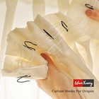 Curtain Hooks For Drapes 50 Pcs Stainless Steel Pinch Pleat Black Hangers