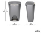 Wastebasket 13-gal 25-1 2   H X 17   W X 13   D Plastic Nickel  Umbra 084200-410