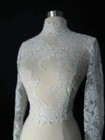 Lace Top Appliques Wedding Dress Topper Jacket For Bride Long Sleeves Custom